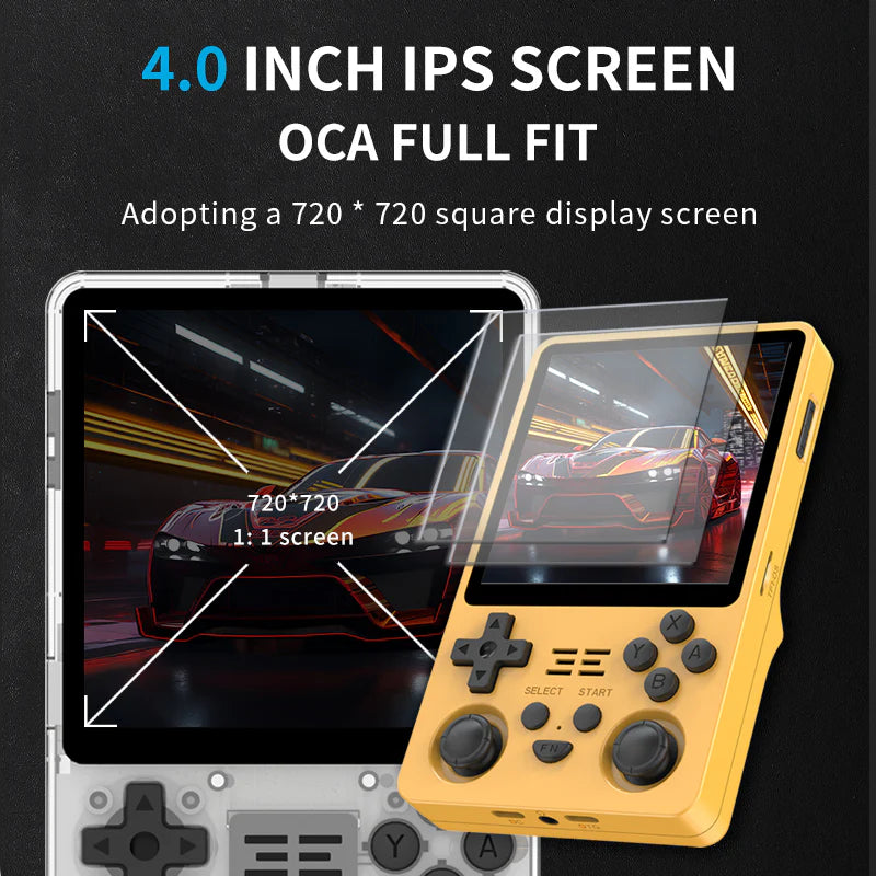 POWKIDDY RGB20SX – Retro Handheld Game Console | 4.0” 720x720 Vertical IPS | 5000mAh | Dual TF | 60Hz Smooth Emulation