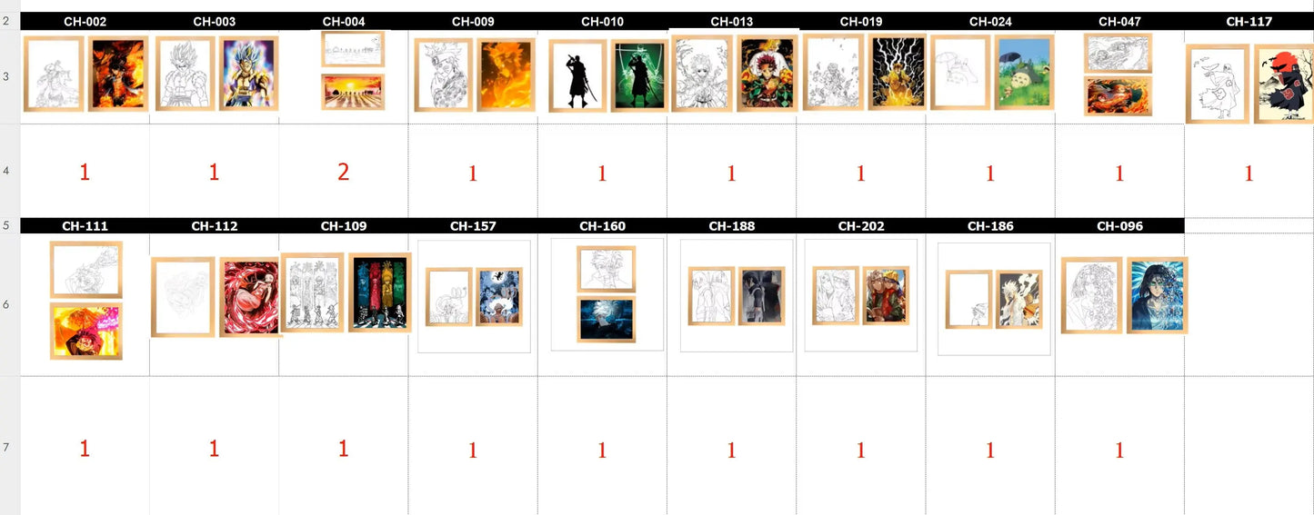 3D LED Painting Frame – Anime & Game Lamp The Wonders Mart Trading™