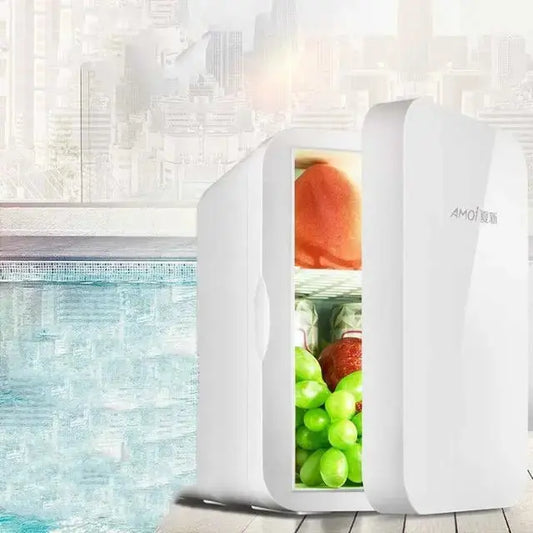 Amoi 8L Mini Portable Fridge – Car & Home Use with Cooling & Heating Function (12V/220V) The Wonders Mart Trading™