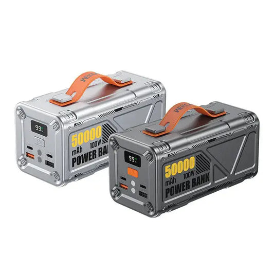 WEKOME WP-08 Mecha Series Power Bank 50000mAh – 100W, Outdoor LED, SOS, Cyberpunk Design The Wonders Mart Trading™