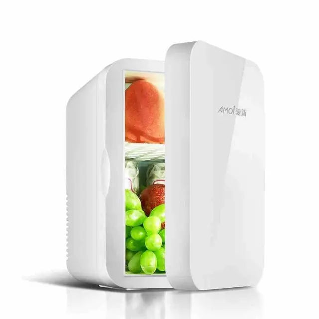 Amoi 8L Mini Portable Fridge – Car & Home Use with Cooling & Heating Function (12V/220V)