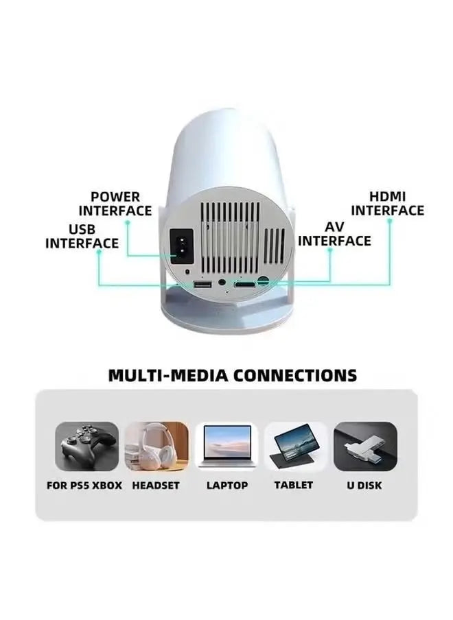 DENX DX2591 Smart LED Projector – Full HD 1080p Resolution, HDMI, Digital Keystone, Manual Focus | Home Cinema & Office Use The Wonders Mart Trading™