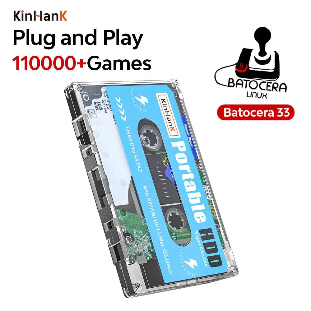 500GB SSD Portable External Hard Drive Disk With 55000 Retro Games For PS3/PS2/PSP/SEGA Gaming Card for Computer Laptop The Wonder Mart