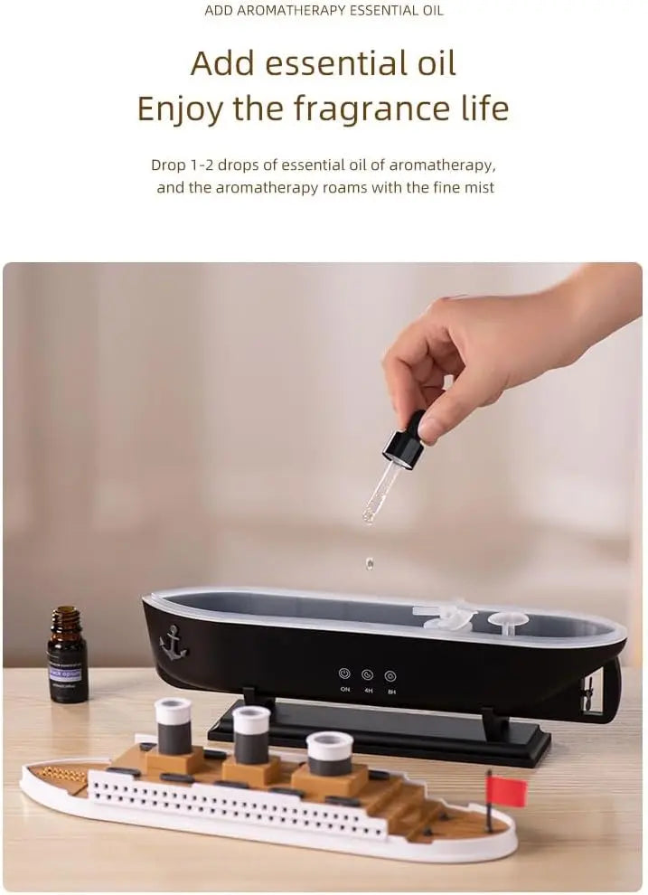 Ship-Shaped Ultrasonic Jellyfish Aroma Diffuser with Remote | Jellyfish Design, Essential Oil Cool Mist Humidifier for Bedroom, Office & Home The Wonders Mart Trading™