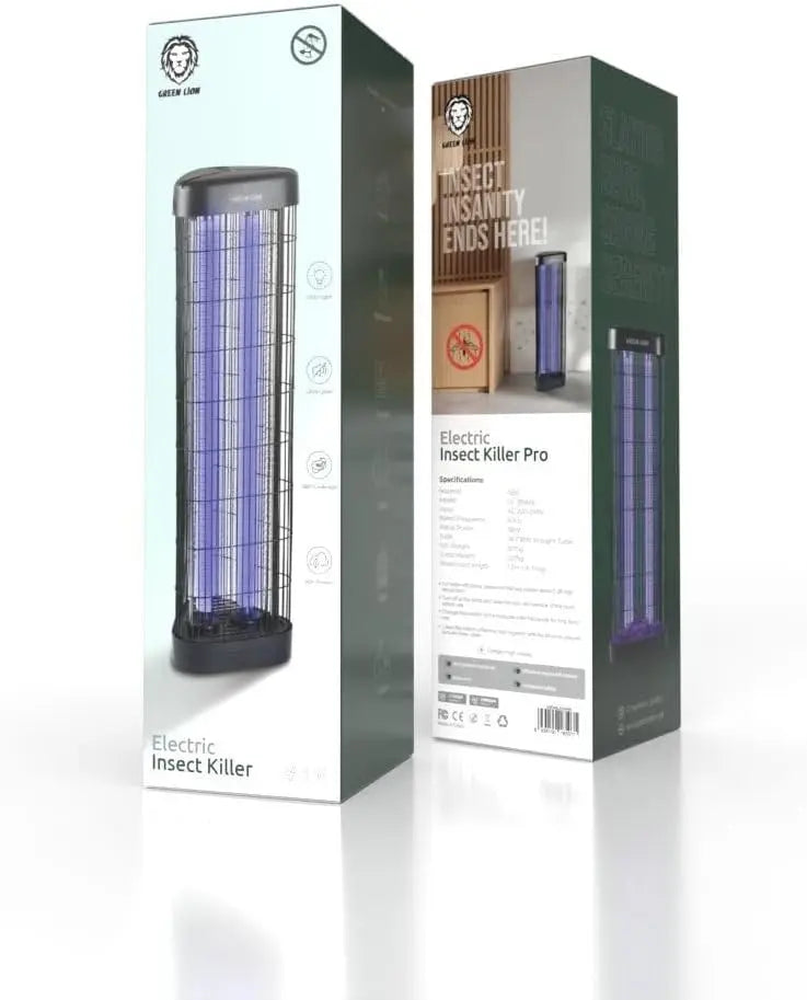 Green Lion Electric Insect Killer Pro – 360° LED Coverage, Ultra Quiet, Non-Toxic, 1.3m UK Plug – Black The Wonders Mart Trading™