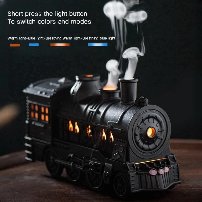 Train-Shaped Aromatherapy Diffuser – 300ml Cool Mist Humidifier with Remote & LED