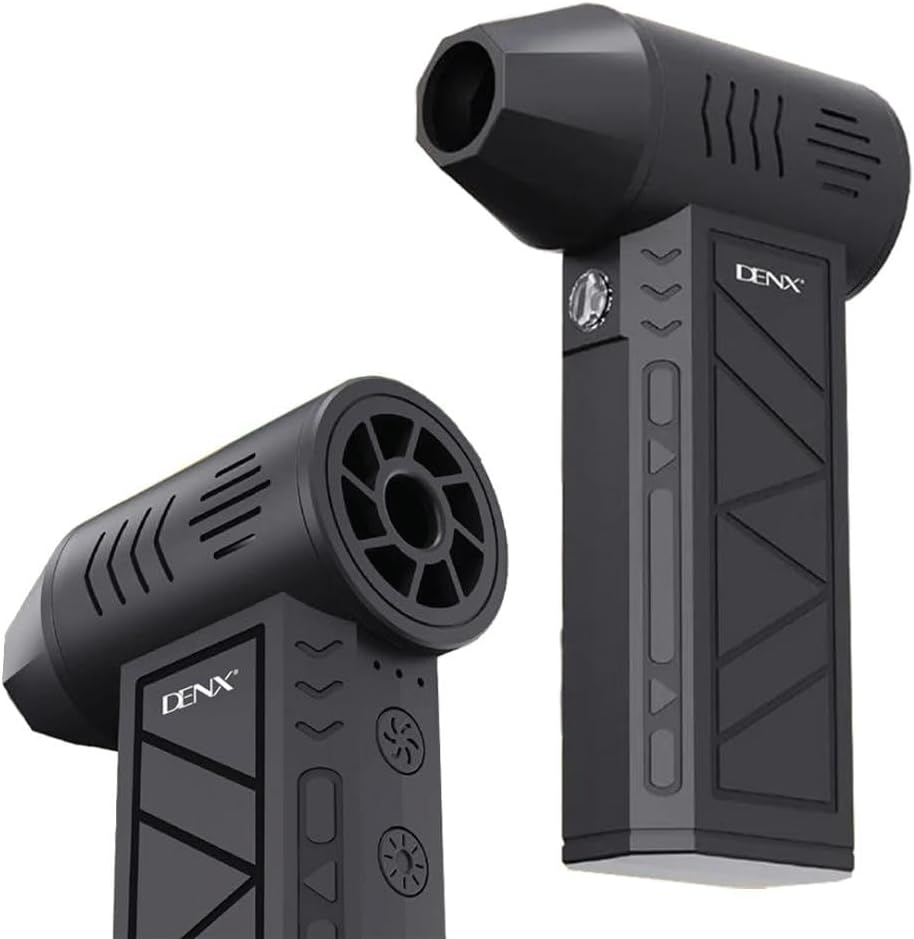 DENX Turbo Power Mini Jet Fan – 130,000 RPM Cordless Air Blower | 70W, 5000mAh Battery, 4-Speed Cleaning for Electronics, Cars & Home (Model DX2582)