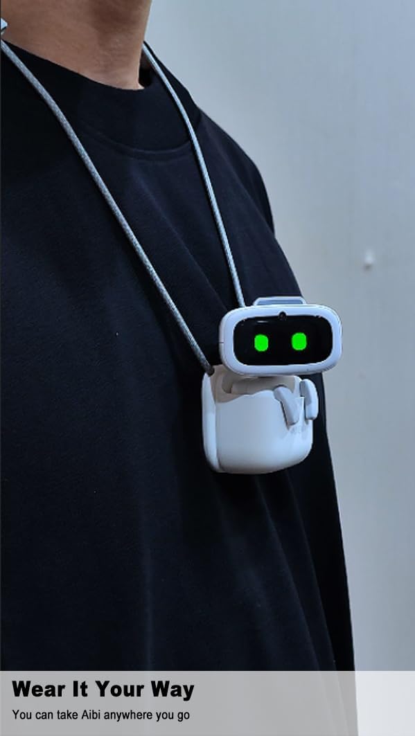 (PRE ORDER!) Aibi Pocket Pet - Wearable Robot | ChatGPT Powered AI Companion with Voice Commands, Emotional Interaction, Singing & Dancing | Magnetically Attaches to Anywhere | Ultra Portable