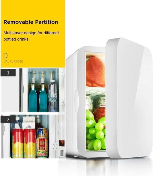 8L Mini Refrigerator Small Car Home Fridge Portable Dual Use Travel Freezer Ultra Quiet Low Noise Cooler Warmer