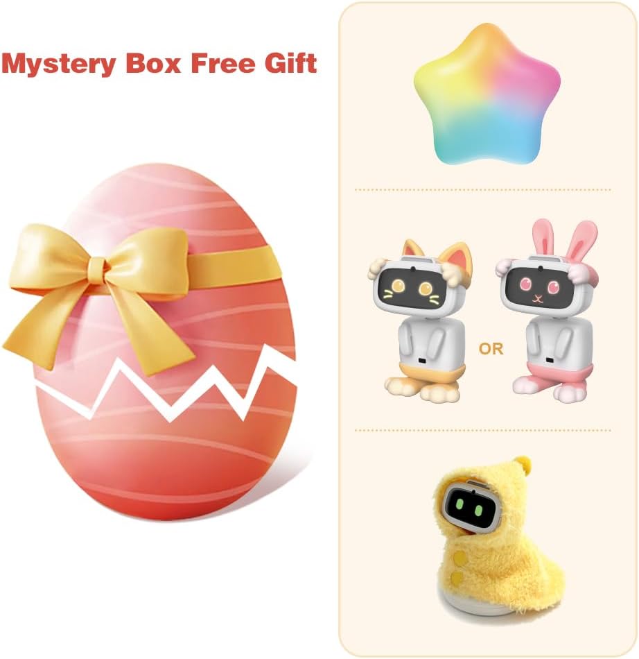 (PRE ORDER!) Aibi Pocket Pet - Wearable Robot | ChatGPT Powered AI Companion with Voice Commands, Emotional Interaction, Singing & Dancing | Magnetically Attaches to Anywhere | Ultra Portable
