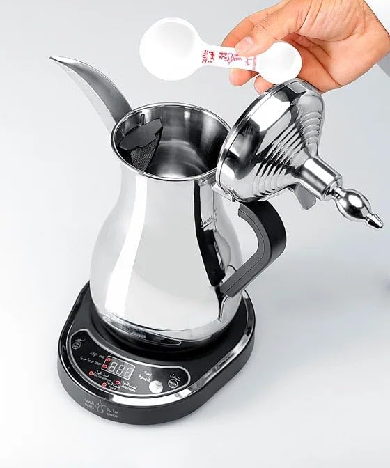 DENX 800W Arabic Electric Coffee Pot – 600ml Stainless Steel Kettle for Coffee, Tea, Milk & Water | Fast Boil, Stable Base, Energy-Efficient (DX2045)
