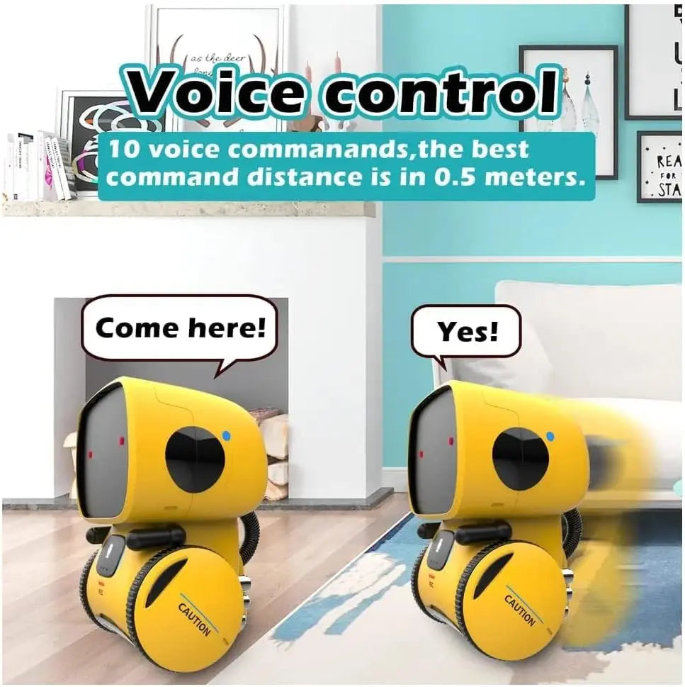 AT-ROBOT Smart Voice Control and Talking Robot for Kids - Voice Controlled and Touch Sensor with Singing, Dancing, and Repeating Features - Intelligent Partner and Teacher, Age 2+ The Wonders Mart Trading™