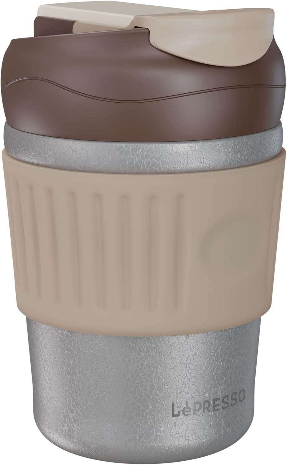 LePresso Dual Sip Tumbler Mug, 350ml Capacity, BPA Free & Leak-Proof Lid, Comfortable Grip, Stainless Steel Tumbler, Durable Thermal Insulation, Perfect for Hot Coffee & Cold Fresh Beverages