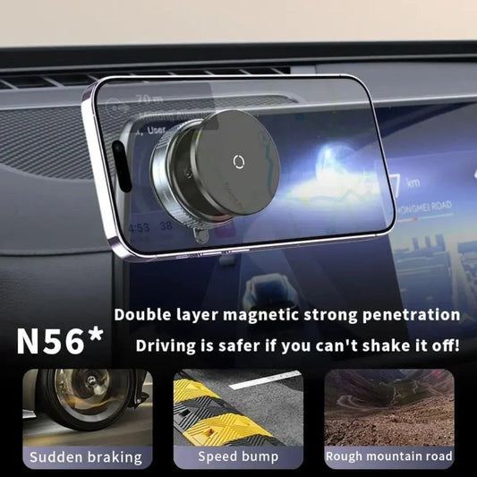 K009 360° Vacuum Magnetic Phone Mount – Universal MagSafe Holder for Car, Home, and More The Wonders Mart Trading™