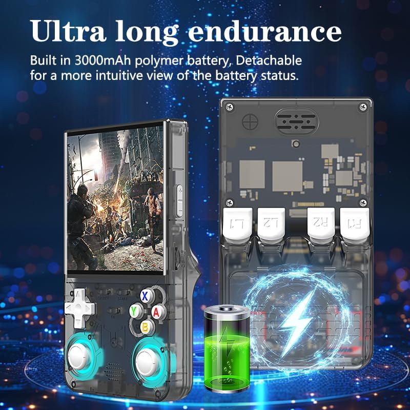 R36 Ultra Retro Handheld Console – 64Gb | 18,000+ Games | 4.0" IPS Screen | Linux System | Portable Arcade Gaming