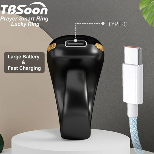 DENX Lightweight Smart Tasbih Ring – Digital Prayer Counter Ring with OLED Display, Time & Date, Adjustable Size | Ideal Gift for Ramadan, Eid, & Daily Use (Unisex)