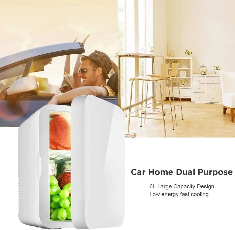 8L Mini Refrigerator Small Car Home Fridge Portable Dual Use Travel Freezer Ultra Quiet Low Noise Cooler Warmer The Wonders Mart Trading™