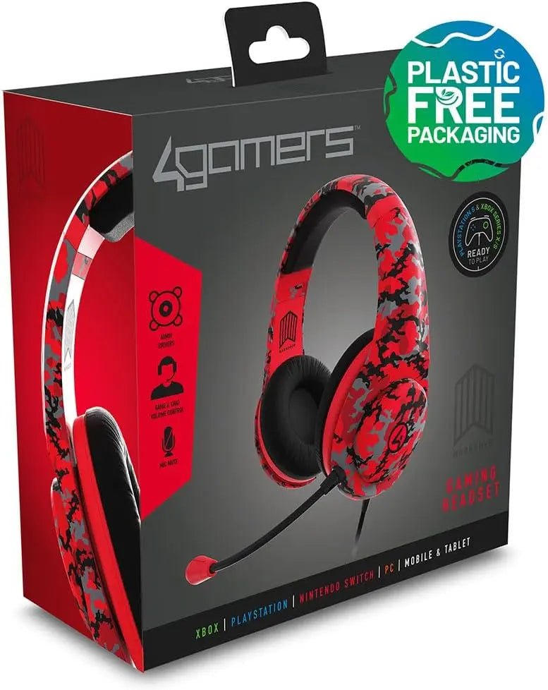 4Gamers - Marauder Gaming Headset - Xbox, PS4/PS5, Switch, PC - Camo Edition The Wonders Mart Trading™