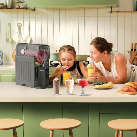 Porodo Multi-Function Slushie Maker 200W, Milk-Shakes/Ice Cream/Frappe Maker, 2.6L Capacity, 25MIN Quick Freezing, Intuitive Controls Panel, Efficient Blending, Instant Frozen Drinks