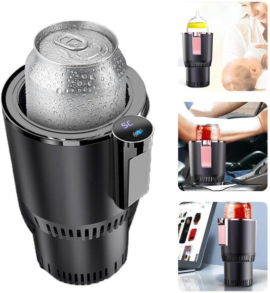 DENX Vehicle Cup Holder – Car Cup Cooler & Warmer | Instant Temperature Control, 12V DC Powered, Auto Heating & Cooling Mug Adapter