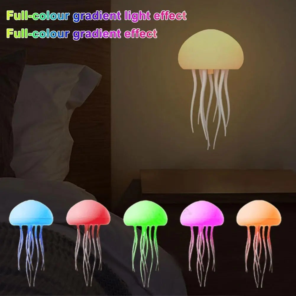 Jellyflow LED Jellyfish Lamp – 12-Color Night Light with Voice Control, Hanging or Table Base | Soothing Mood & Atmosphere Lamp The Wonders Mart Trading™