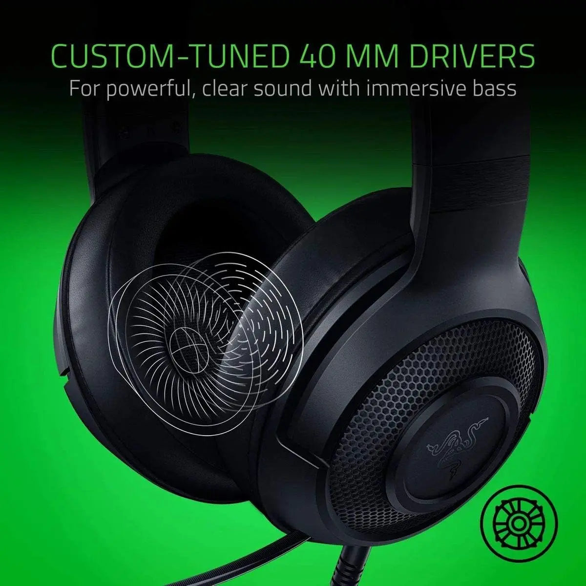 Razer Kraken X Lite Ultralight Gaming Headset: 7.1 Surround Sound - Lightweight Aluminum Frame - Bendable Cardioid Microphone - for PC, PS4, PS5, Switch, Xbox One, Xbox Series X & S, Mobile - Black The Wonders Mart Trading™