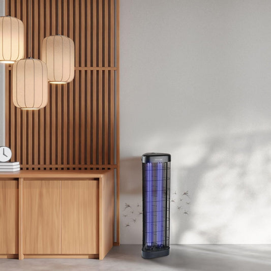 Green Lion Electric Insect Killer Pro – 360° LED Coverage, Ultra Quiet, Non-Toxic, 1.3m UK Plug – Black