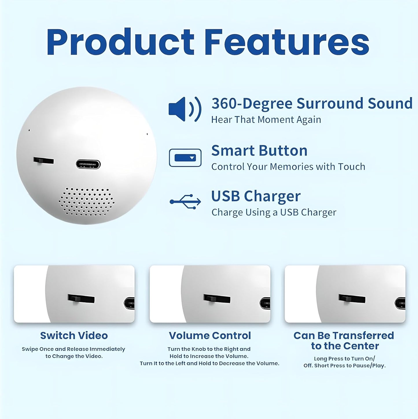 Crystal Ball Digital Video Display – Personalized 3D LED Memory Orb