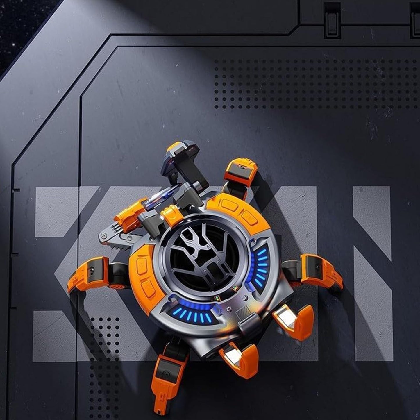 Machine Crab Audio™ – Bluetooth Speaker with Deep Bass & Futuristic Design