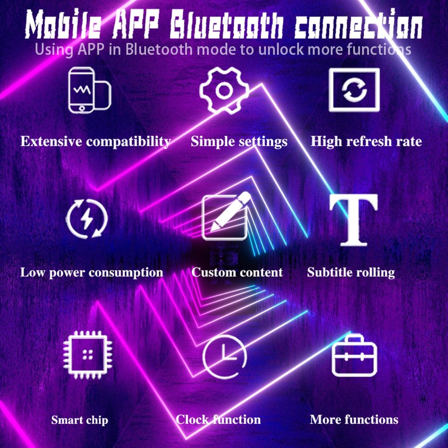 Pixel Art Display Screen, Digital Pixel Screen, 1+3 Combination Photo Frame, 16*16/8*32 DIY Programmable Pixel Art Led Display, Digital Alarm clock, Neon Light for Room Decoration Unique Lighting Deco