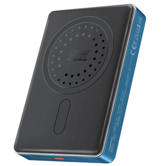 Promate Blade-10 MagSafe Power Bank 10000mAh – 15W Wireless + 20W USB-C PD Ultra Slim Charger