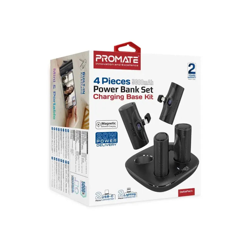 Promate VersaSocket | Multi-Function AC Power Socket Charger with Built-In 20W USB-C Cable, USB-C PD Port, USB-A QC3.0 – 3250W Output, 13A Fuse – Smart Charging with Safety Protection The Wonders Mart Trading™