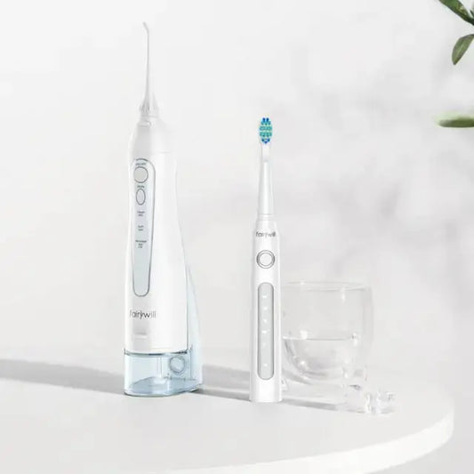 Fairywill 5020E Water Flosser + 507 Sonic Toothbrush Combo – Complete Oral Care Kit with 5 Modes, 300ml Tank, and 40,000 Strokes/min The Wonders Mart Trading™