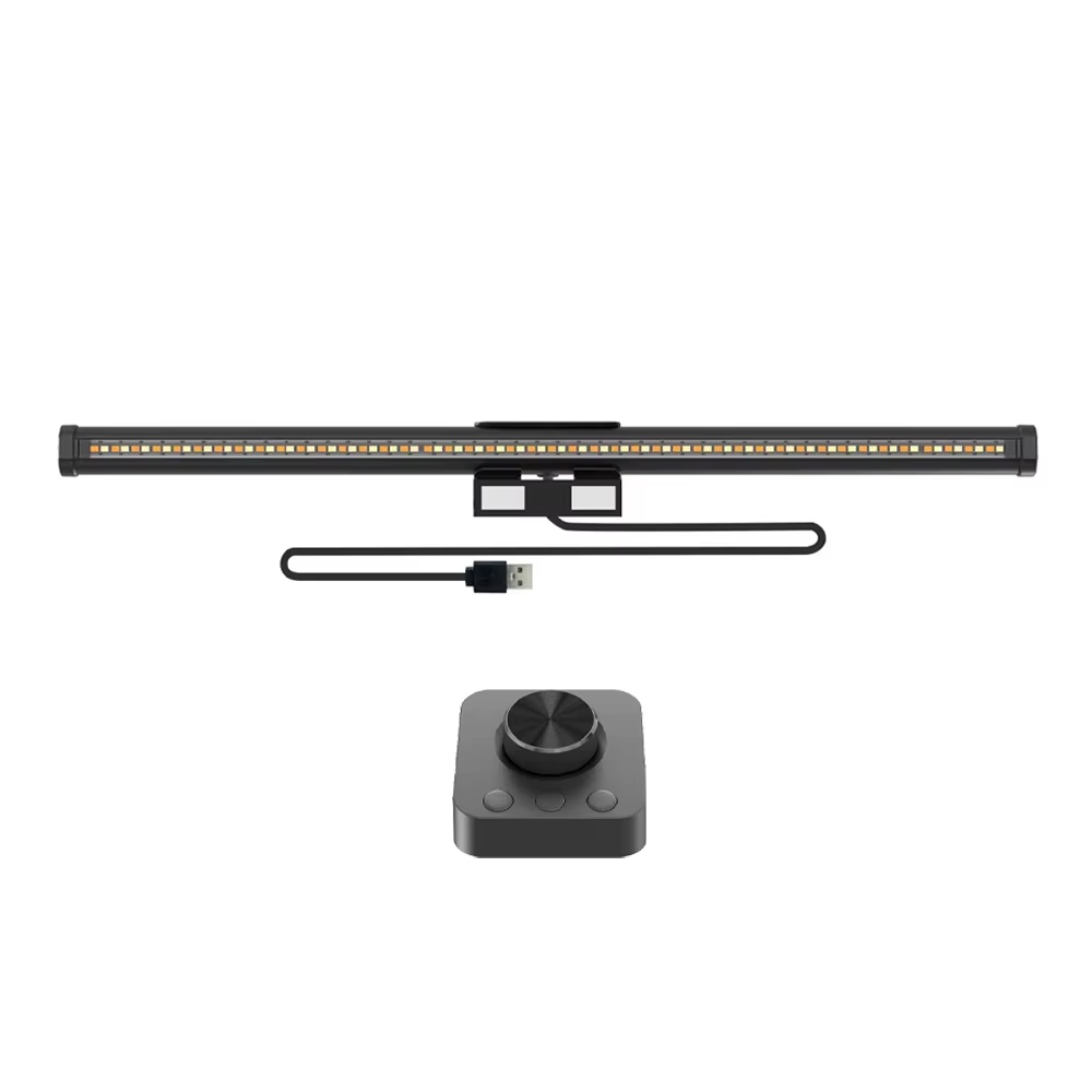 Powered Adjustable LED Monitor Light Bar – Stepless Dimming + Touch