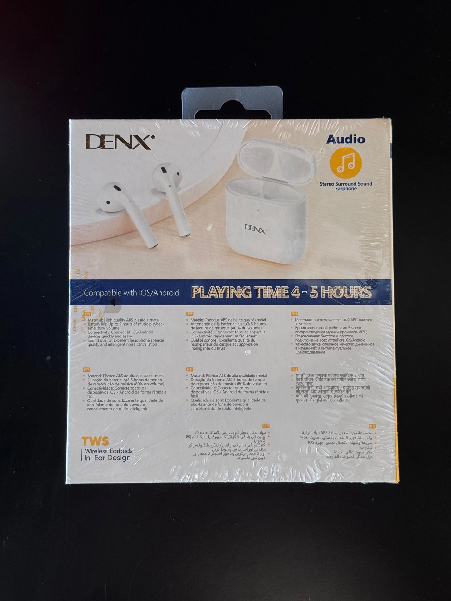 DENX DX609 ANC Wireless Earbuds – Bluetooth 5.2, Binaural Call, 100H Standby, Noise Cancelling, White The Wonders Mart Trading™