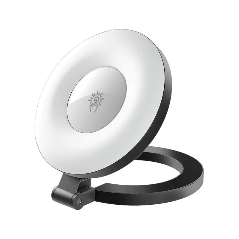 Promate MagHalo – Ultra-Slim MagSafe Rechargeable LED Ring Light for Phones (White/Warm/Natural Modes)