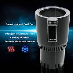 DENX Vehicle Cup Holder – Car Cup Cooler & Warmer | Instant Temperature Control, 12V DC Powered, Auto Heating & Cooling Mug Adapter