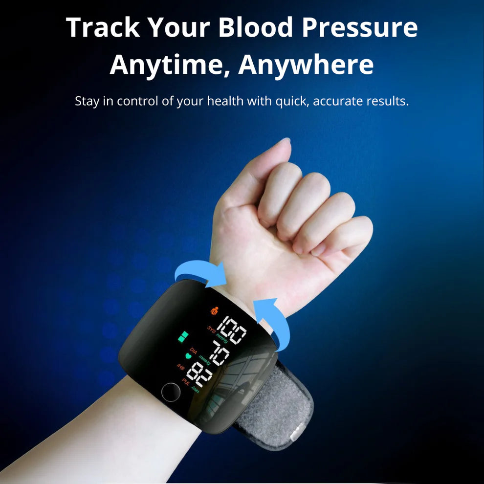 Wrist Blood Pressure Monitor with LCD Display and Voice System
