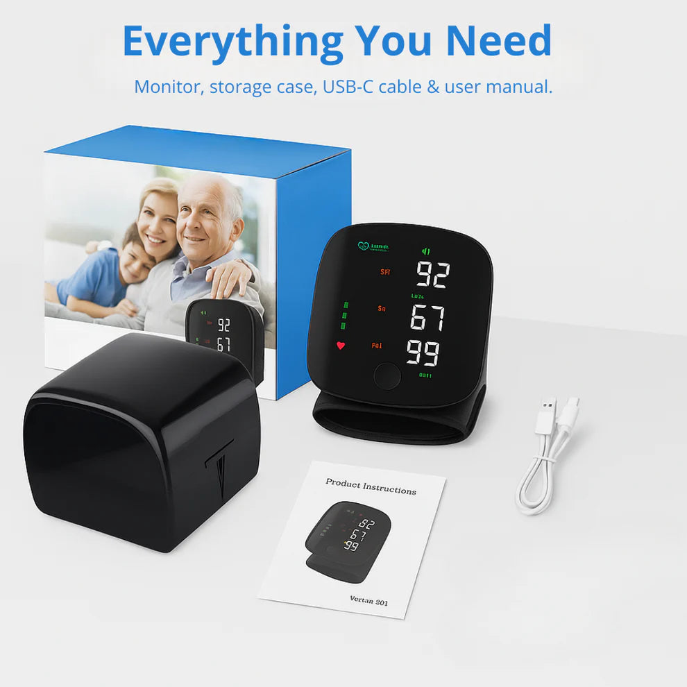 Wrist Blood Pressure Monitor with LCD Display and Voice System