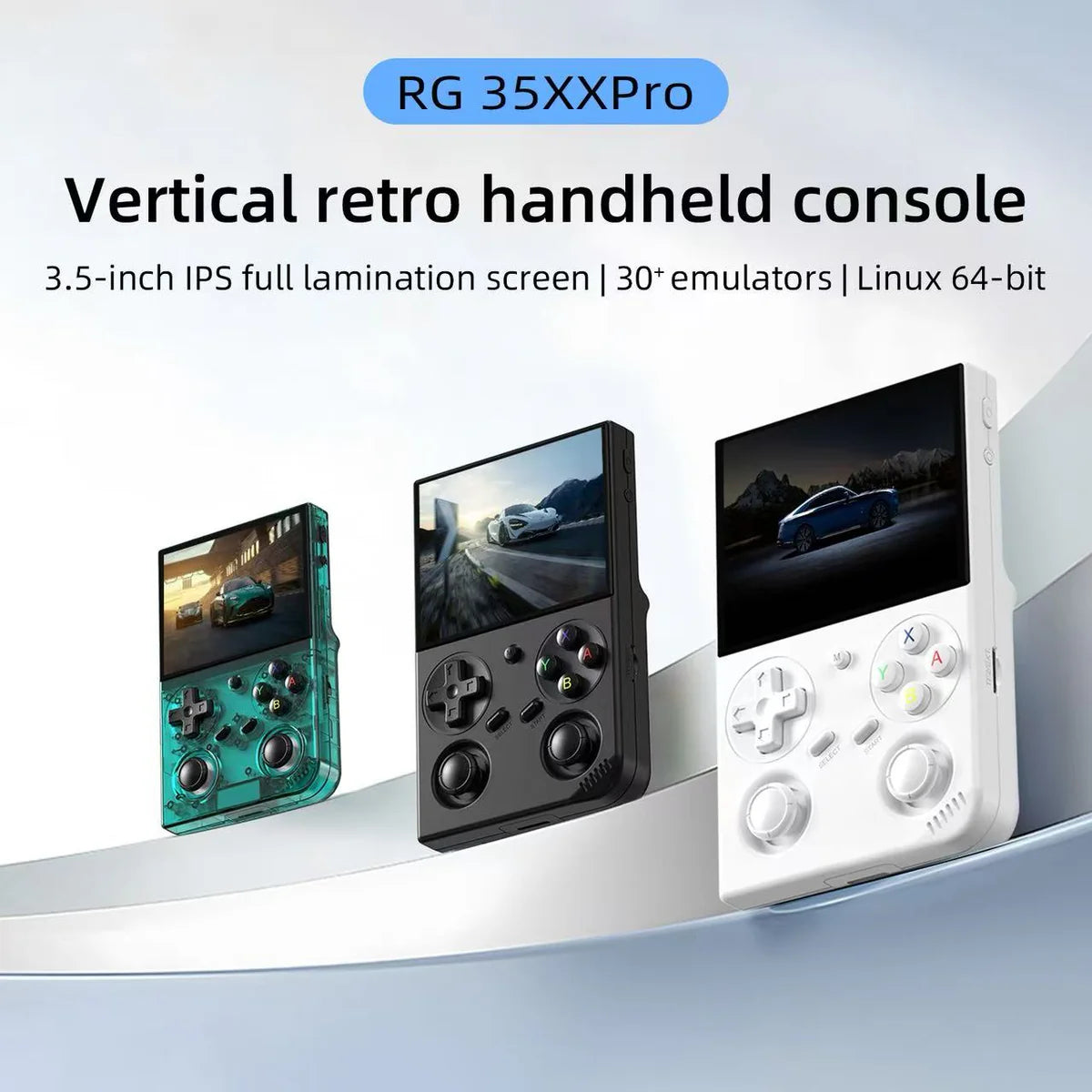 ANBERNIC RG35XX Pro 128GB – Retro Handheld Game Console | 3.5" IPS Screen | 30+ Emulators | WiFi, Bluetooth, HDMI Output