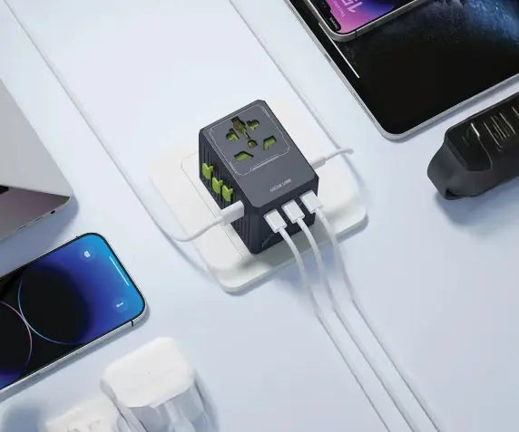 Green Lion GaN Adapter 35W 6 in 1 | 2 in 2 Cable - Black The Wonders Mart Trading™