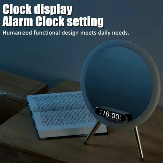 Magic Mirror Q6 – 15W Wireless Charging Mirror with Bluetooth Speaker, Clock & Alarm, 1800mAh Battery The Wonders Mart Trading™