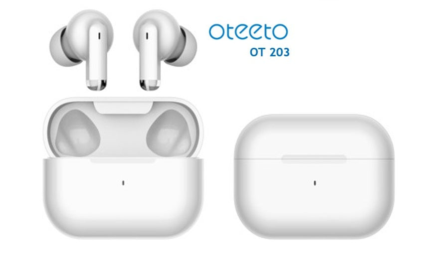 Oteeto OT203 TWS Bluetooth Headset, For android and IOS, Noise Cancellation, HIFI Sound, Ear Detection , touch sensor