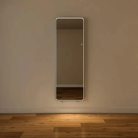 Taktik Full-Length LED Dressing Mirror with Smart Touch Lighting – 160x53cm Wall-Mount or Freestanding The Wonders Mart Trading™