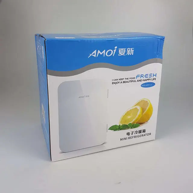 Amoi 8L Mini Portable Fridge – Car & Home Use with Cooling & Heating Function (12V/220V)