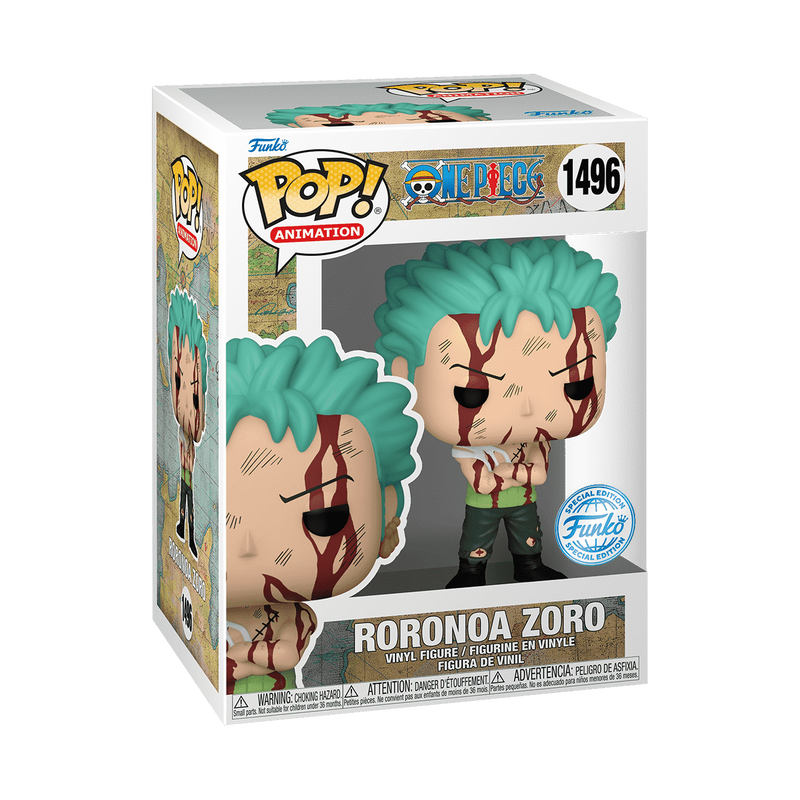 Funko Pop! Roronoa Zoro Nothing Happened #1496 – window display box