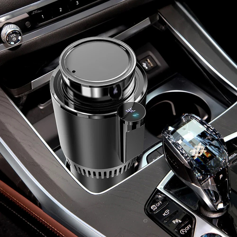 DENX Vehicle Cup Holder – Car Cup Cooler & Warmer | Instant Temperature Control, 12V DC Powered, Auto Heating & Cooling Mug Adapter