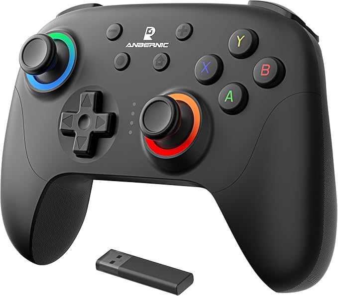 Anbernic RG P01 Retro Games Controller Bluetooth Wireless, Wired Gamepad with Hall Effect Joystick/Hall Triggers Joystick Light Control RGP01 Xbox Controller for PC,Steam,Android (Radiant Purple)