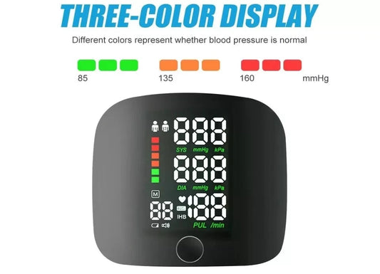 Wrist Blood Pressure Monitor with LCD Display and Voice System