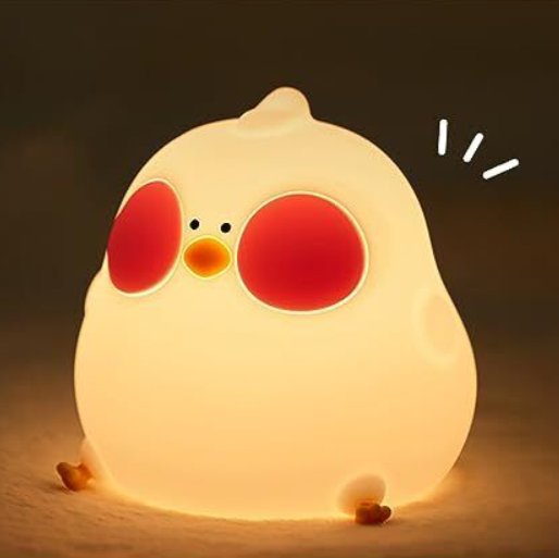 Kids Night Light 3 Light Modes, Dimmable with Timer, Touch Control, Silicone, USB Rechargeable.